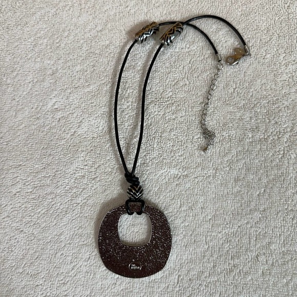 Black & Silver Tone “Vibe” Necklace, With Box - Picture 9 of 11